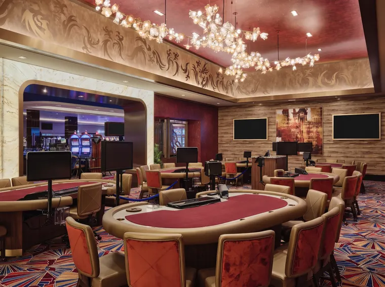 Empty table-games room at Hard Rock Ottawa